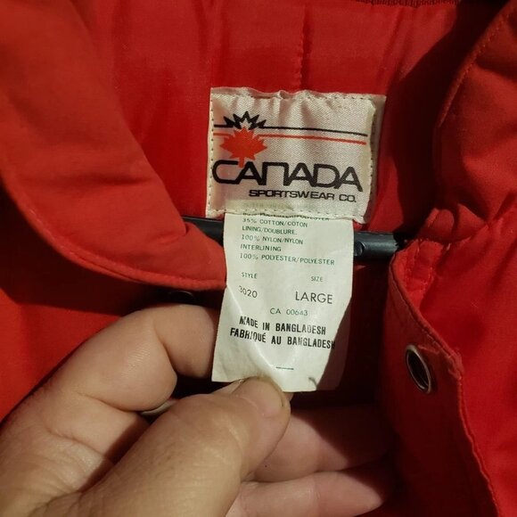 Vintage 80's MOTORCRAFT RACING Jacket L 80s Red coat/jacket Racer Coat - Picture 8 of 8